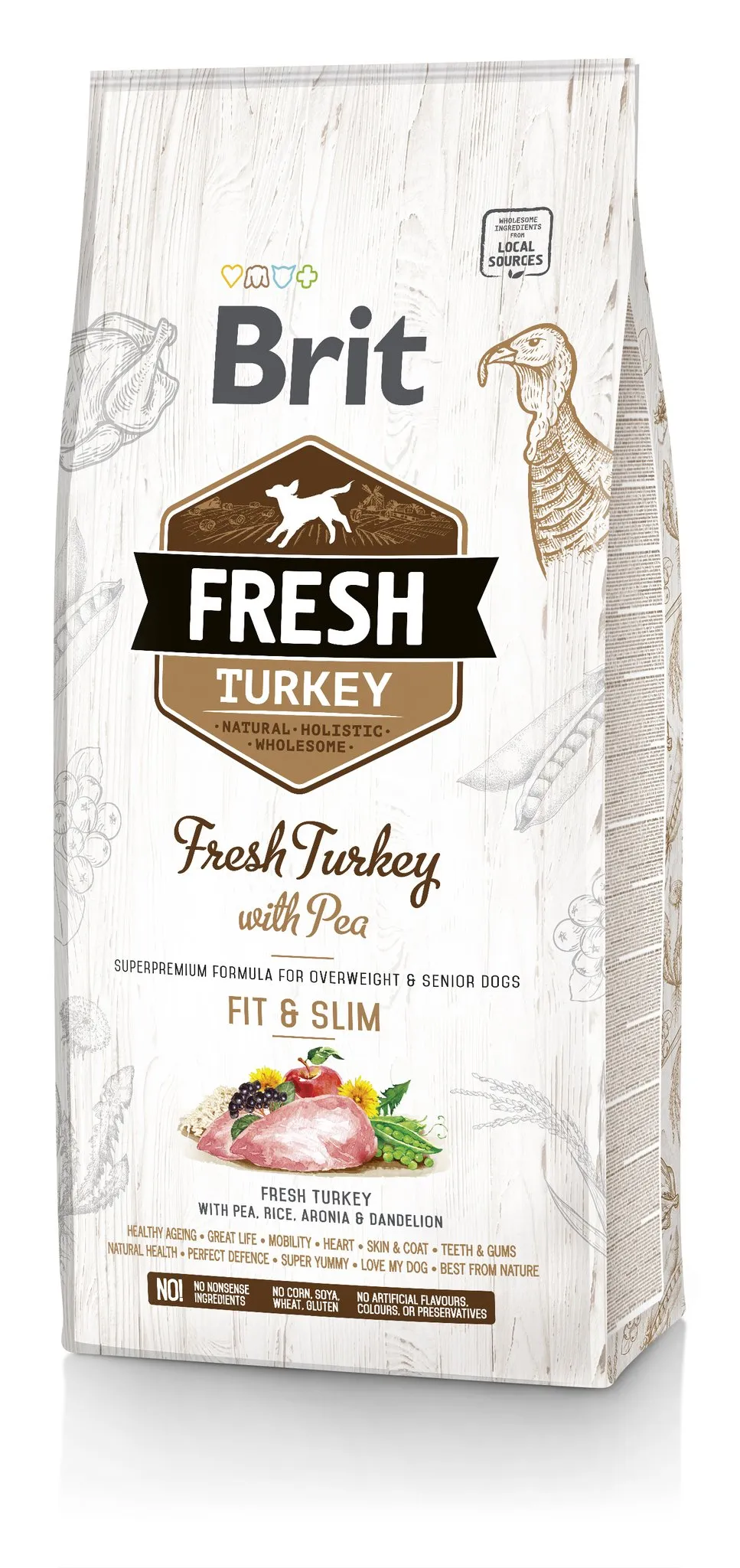 Brit Fresh Turkey with Pea Fit & Slim, Adult, Senior