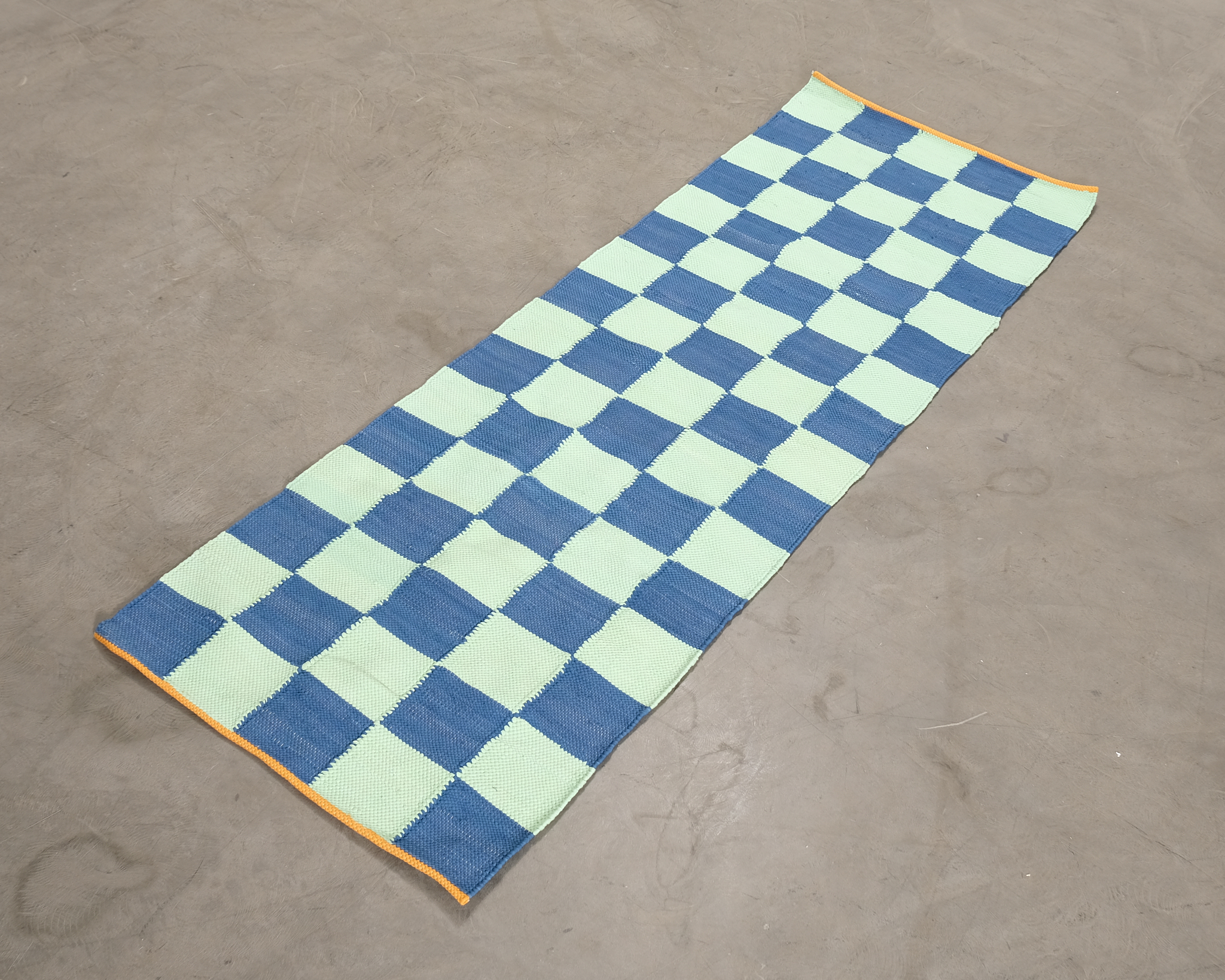 Rugvista Tommy käytävämatto 75 x 240 cm sininen / vihreä